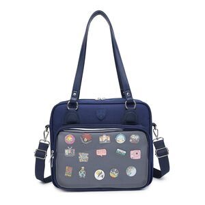 4376 Canvas Ita Bag Backpack Crossbody Bag Kawaii Pin Display Bag Messenger